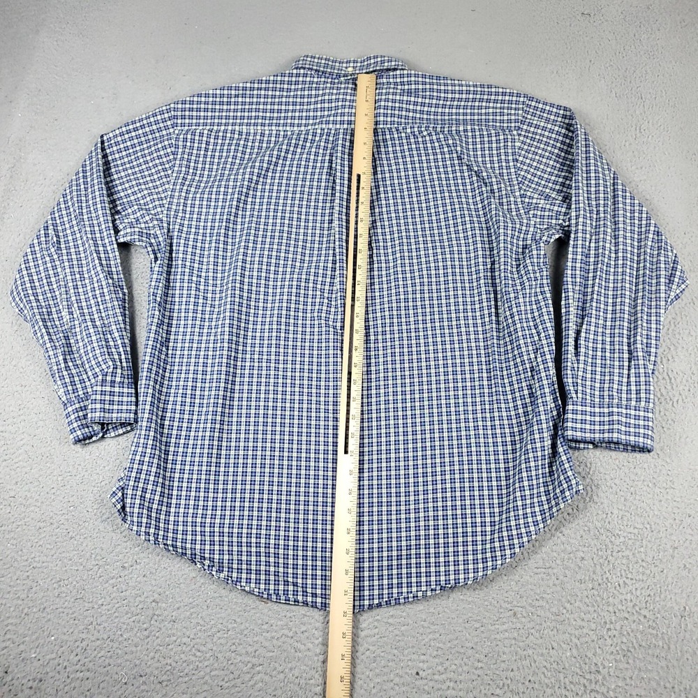 Tommy Hilfiger Shirt Mens XL Blue Plaid Casual Button Up Long Sleeve - Picture 4 of 7